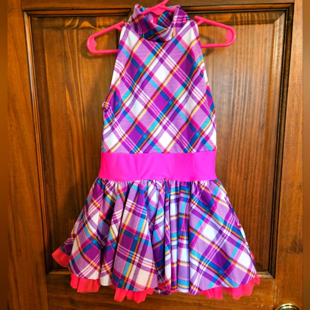 Plaid Pink and Purple Dance Leotard